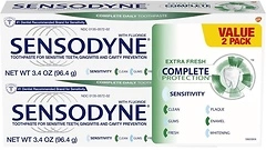 Sensodyne Complete Protection Sensitive Toothpaste, 3.4 Ounces, Pack of 2