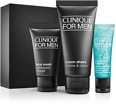 Clinique For Men Starter Kit for Daily Intense Hydration Face Wash, Shave Cream