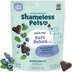 Shameless Pets Soft-Baked Dog Treats, Blueberried Treasure Dog Chews