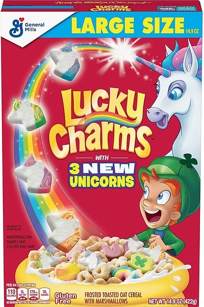Lucky Charms Gluten Free Cereal with Marshmallows, Large Size, 14.9 OZ