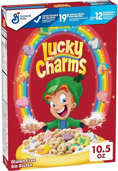 Lucky Charms Cereal with Marshmallows, Whole Grain, 10.5 OZ