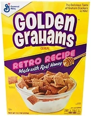 Golden Grahams Breakfast Cereal, Graham Cracker Taste, Whole Grain, 11.7 oz