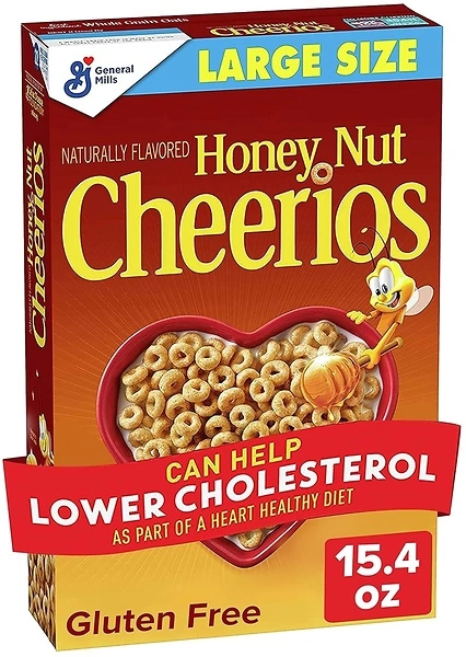 Honey Nut Cheerios Cereal, Limited Edition Happy Heart Shapes, 15.4 oz