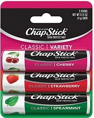 ChapStick Lip Care Set, Classic Collection 3-Pack – Spearmint, Cherry, Strawberry