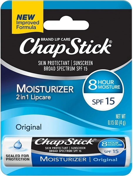 ChapStick Moisturizer 2-in-1 Lipcare SPF 15, Original, 0.15 Oz