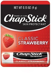 ChapStick Classic Strawberry Lip Balm Tube, Lip Care and Lip Moisturizer - 0.15 Oz