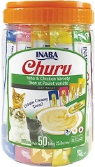 INABA Churu Cat Treats, Grain-Free, Lickable Puree, 0.5 oz Each, 50 Tubes