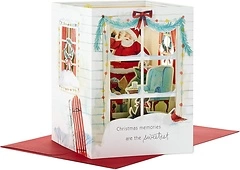 Hallmark Paper Wonder Pop Up Holiday Card (Santa Scene Pop Up)