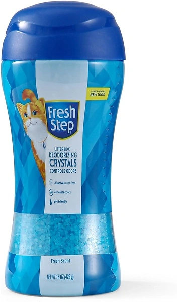 Fresh Step Cat Litter Crystals, Fresh Scent Cat Litter Deodorizer, 15 Ounces