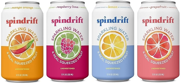 Spindrift Sparkling Water, 4 Flavor Variety Pack, 12 Fl Oz, Pack of 20