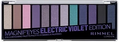 Rimmel London Magnif'Eyes Eyeshadow Palette, 12 Shades, Electric Violet