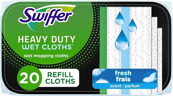 Swiffer Sweep + Mop Wet Pads Refill, Heavy Duty Floor Cleaner, 20ct