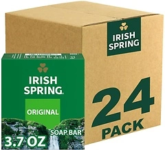 Irish Spring Bar Soap for Men, Original Clean, 3.7 Ounce, 3 Count - 8 Pack