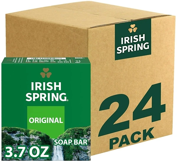 Irish Spring Bar Soap for Men, Original Clean, 3.7 Ounce, 3 Count - 8 Pack