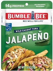 Bumble Bee Jalapeno Seasoned Tuna, 2.5 oz Pouch, Ready to Eat, 14g Protein