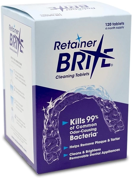 Retainer Brite Cleaner Tablets for Invisalign and Mouth Guards, 120 Tablets