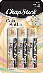 ChapStick Cake Batter Limited Edition Flavored Lip Balm Tubes - 0.15 Oz (Pack of 3)