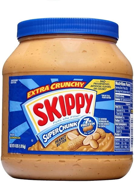 SKIPPY SUPER CHUNK Extra Crunchy Peanut Butter, 64 Ounce