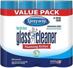 Sprayway 443331 Ammonia Free Glass Cleaner, 19 Oz. (4-Pack) (4 Case)