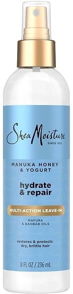 Shea Moisture Multi-Action Leave-In Conditioner, Manuka Honey & Yogurt, 8 Oz