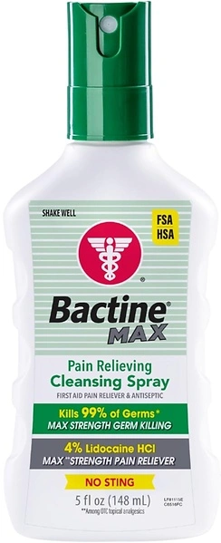 Bactine MAX First Aid Spray - Cleansing Spray with Lidocaine, 5oz