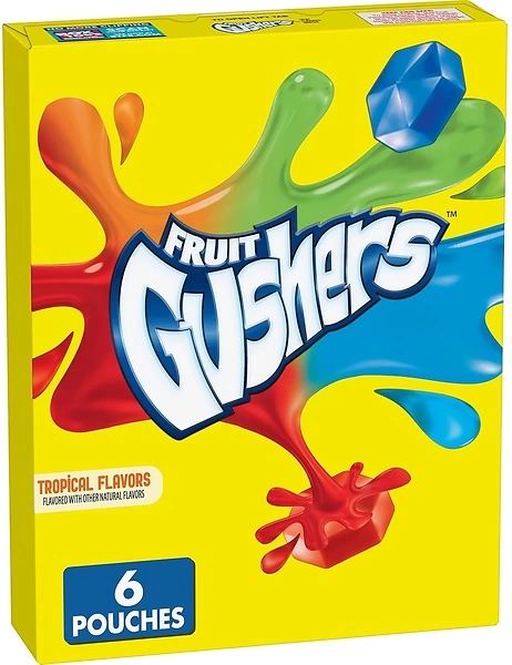 Gushers Tropical Flavors Fruit Flavored Snacks 6 Count