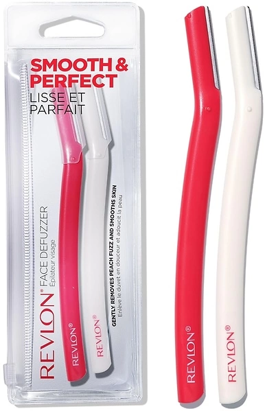 Revlon Dermaplaning Tool, Facial Razor & Hair Removal, Stainless Steel, Pack of 2