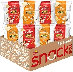 Simply, Cheetos White Cheddar Puffs & Crunchy Variety Pack, 0.875 Ounce (Pack of 36)