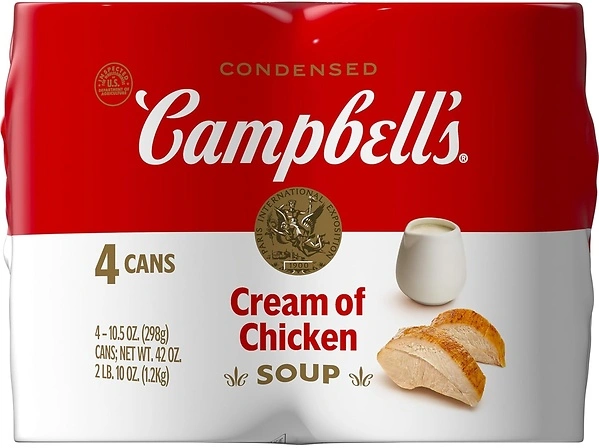 Campbell's Condensed Cream of Chicken Soup, 10.5 Ounce Can (Pack of 4)