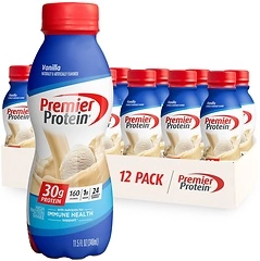 Premier Protein Shake, Vanilla, 30g Protein, 1g Sugar, 12 Pack, 11.5 fl oz