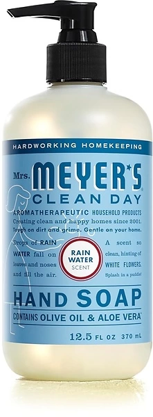 MRS. MEYER'S CLEAN DAY Hand Soap, Biodegradable Formula, Rain Water, 12.5 fl oz