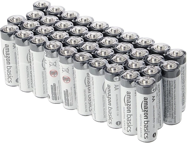 Amazon Basics 40-Pack AA Alkaline Industrial Batteries, 1.5 Volt, 5-Year Shelf Life