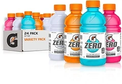 Gatorade Zero Sugar Thirst Quencher, Glacier Cherry Variety Pack, 12 Fl Oz (Pack of 24)