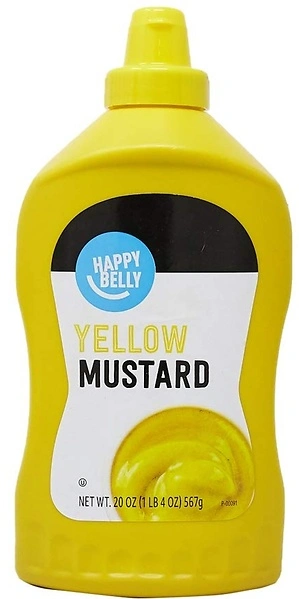Amazon Brand - Happy Belly Yellow Mustard, Kosher, 20 ounce