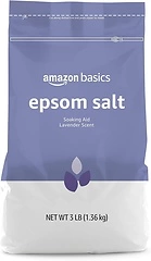 Amazon Basics Epsom Salt Soaking Aid, Lavender Scented, 3 Pound