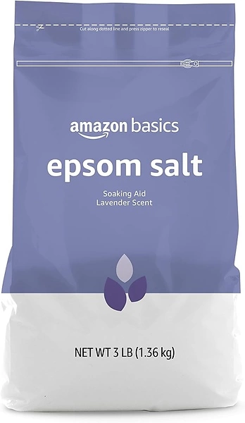 Amazon Basics Epsom Salt Soaking Aid, Lavender Scented, 3 Pound