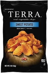 Terra Vegetable Chips, Sweet Potato with Sea Salt Vegetable Chips, 2 Oz (Pack of 8)