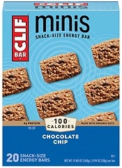 Clif Bar Minis - Chocolate Chip - Made with Organic Oats, 4g Protein, 20 Pack