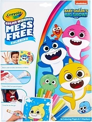 Crayola Baby Shark Color Wonder Pages, Mess Free Coloring for Toddlers