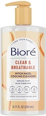 Biore Cooling Cleanser, Acne Treatment, Face Scrub for Oily Skin, 6.77 Oz