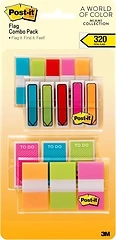 Post-it Flags Miami Collection, 320 Assorted Color Flags, Various Sizes