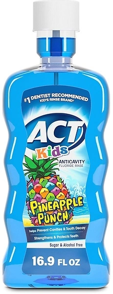 ACT Kids Anticavity Fluoride Rinse, Pineapple Punch, 16.9 fl. oz.