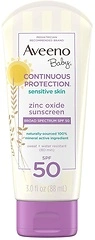 Aveeno Baby Zinc Oxide Mineral Sunscreen Lotion for Sensitive Skin, SPF 50, 3 oz