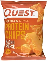 Quest Nutrition Nacho Cheese Protein Chips, 18g Protein, 4g Net Carb, 12 Bags