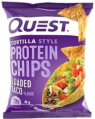 Quest Nutrition Loaded Taco Protein Chips, 19g Protein, 4g Net Carb, 12 Count