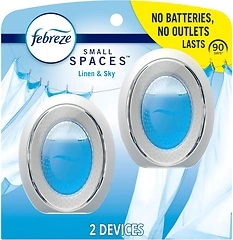 Febreze Bathroom Air Freshener, Odor-Fighting, Linen & Sky Scent, 2 Count