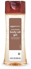 Amazon Basics Body Oil Gel with Cocoa Butter, Paraben Free, 6.8 Fl Oz