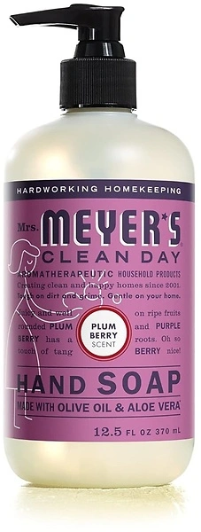 MRS. MEYER'S CLEAN DAY Hand Soap, Plumberry, Made with Essential Oils, 12.5 oz