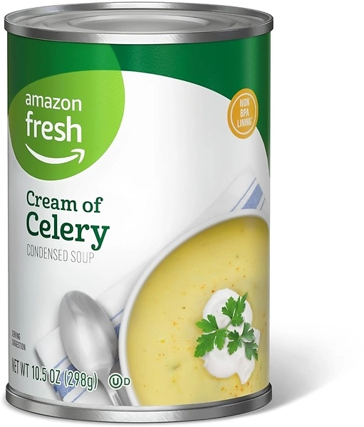 Amazon Fresh Condensed Cream of Celery Soup, 10.5 Oz