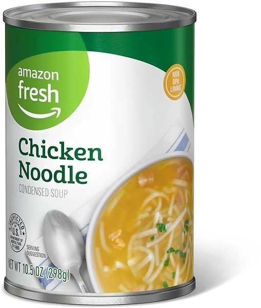 Amazon Fresh Chicken Noodle Condensed Soup, 10.5 Oz